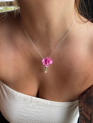 Flower Holder Vase Necklace, Gift For Daughter - image3
